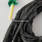 روسری چهارفصل لوئیسا - مدل 7266 حاشیه ذغالی