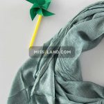 روسری چهارفصل لوئیسا - مدل 7266 حاشیه سبزآبی