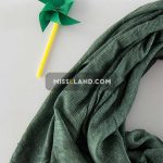 روسری چهارفصل لوئیسا - مدل 7266 حاشیه سبز تیره