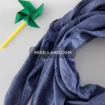 روسری چهارفصل لوئیسا - مدل 7266 حاشیه آبی