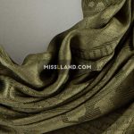 روسری نخی ژاکارد هرمس - مدل 7268 حاشیه یشمی