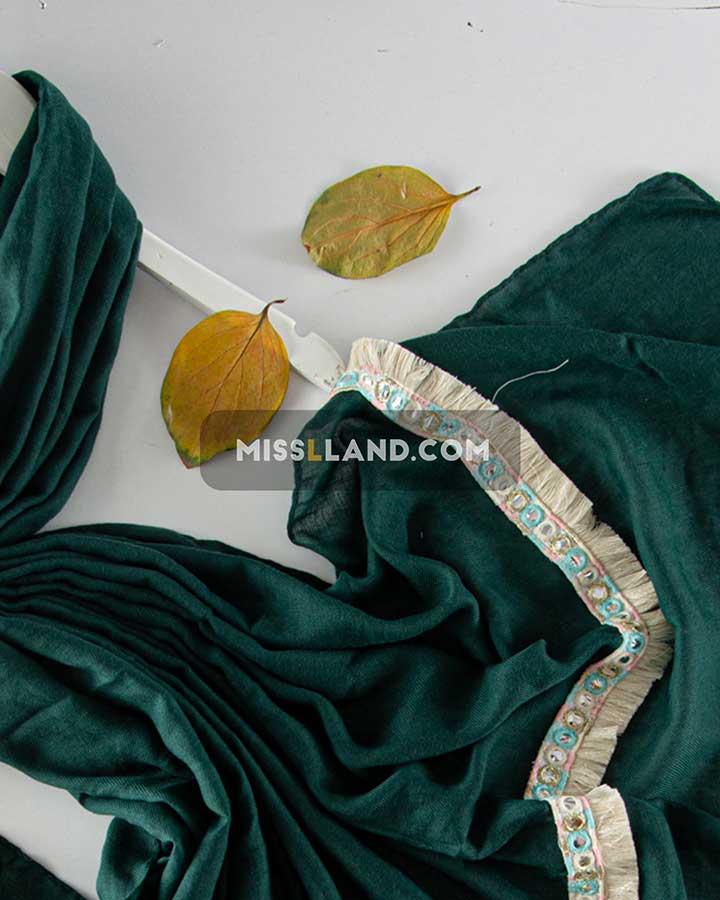 شال مزونی آموتیا ـ مدل 1500 حاشیه سبزکله غازی