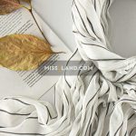 شال نخی پاییزه آیدینا - مدل 2118 حاشیه سفید