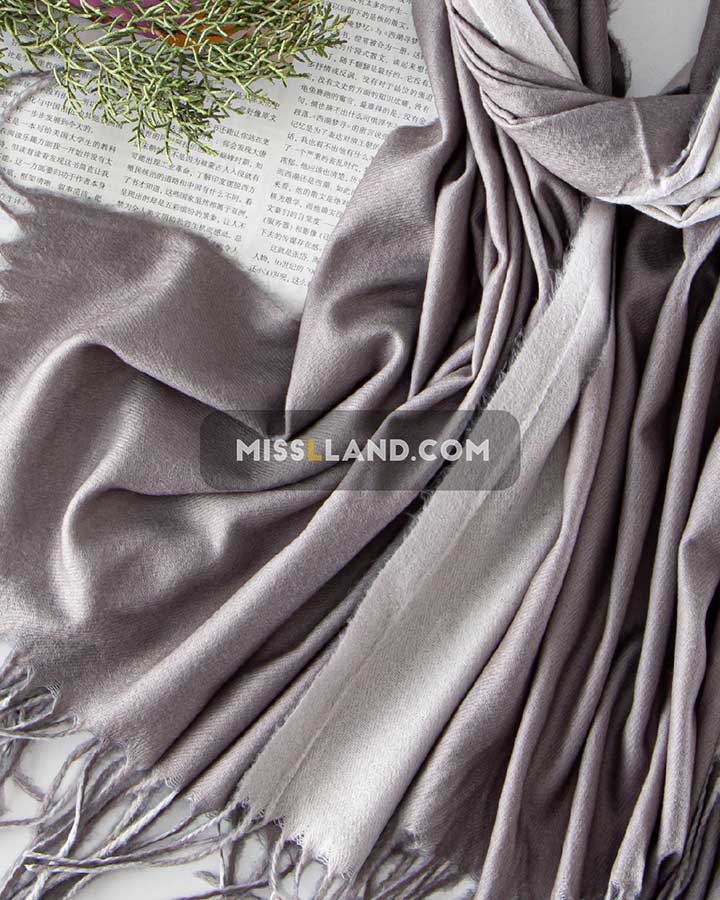 شال پاییزه ماریسا - مدل 3011 حاشیه طوسی