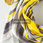 روسری نخی پاییزه دلتیا - مدل 7274 حاشیه زر