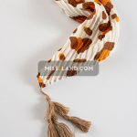 روسری نخی چهارفصل دانون - مدل 7349 حاشیه روسری