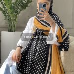 شال نخی چهارفصل لاگین - مدل 3080 طرح توپی