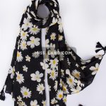 شال نخی چهارفصل بابونه - مدل 2388 تک رنگ