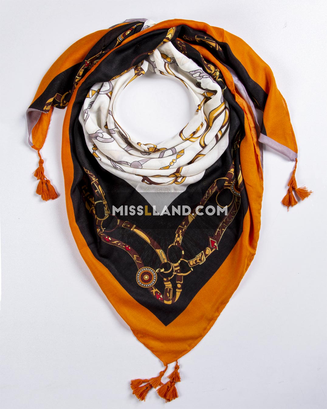 روسری نخی چهارفصل بِلکا - مدل 7382 تک رنگ