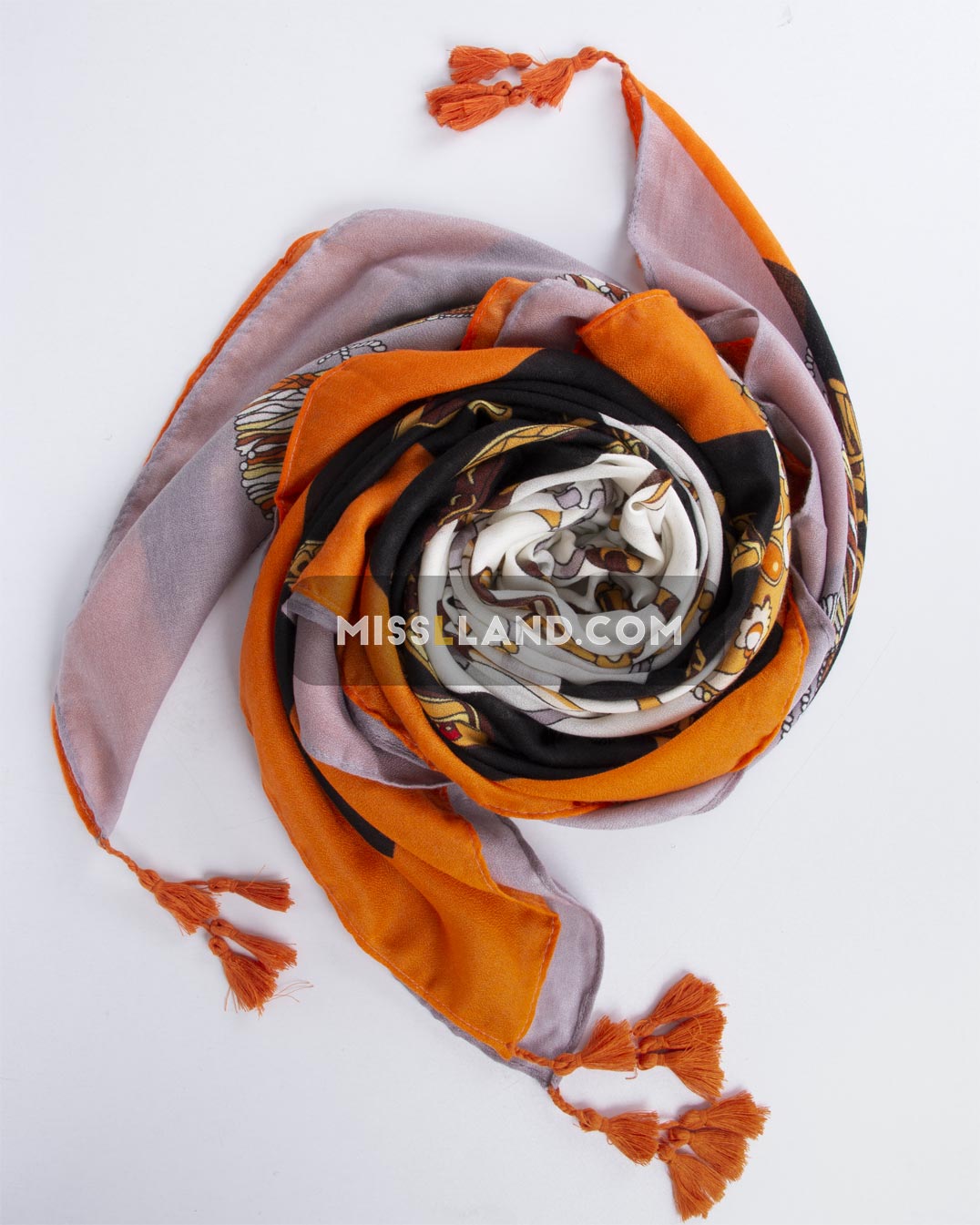 روسری نخی چهارفصل بِلکا - مدل 7382 تک رنگ
