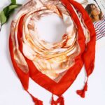 روسری نخی چهارفصل میراندو - مدل 7393 تک رنگ