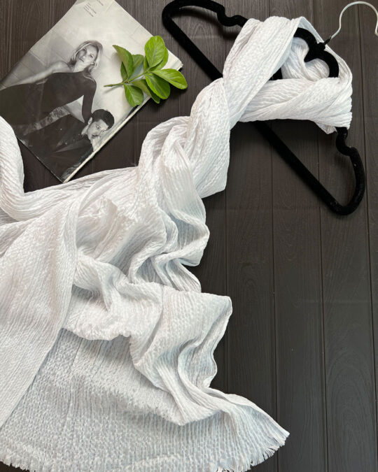 شال نخی چهارفصل کایسو - مدل 2901 سفید